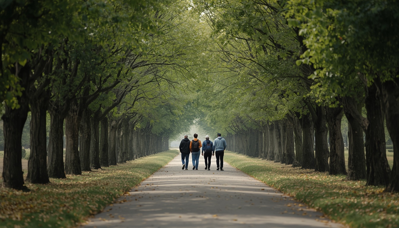 Tendonnature group walk starting point in a New York park